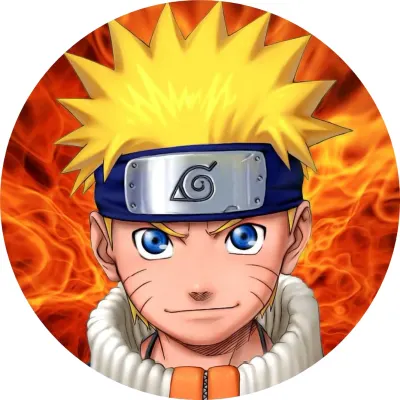 Naruto – portrét v plamenech – jedlý papír na dort