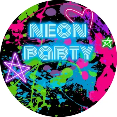 Neon Party – jedlý papír na dort