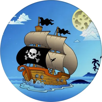 Pirátská loď – jedlý papír na dort