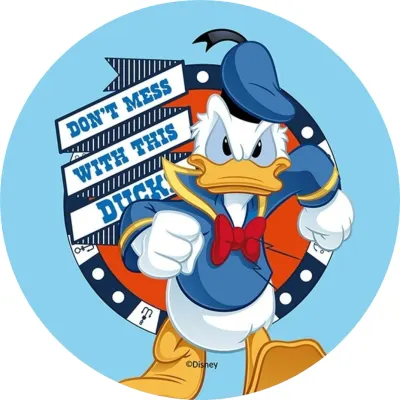 Kačer Donald – Don't mess with this duck – jedlý papír na dort