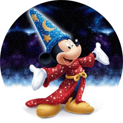 Mickey Mouse – čaroděj Fantazie pod hvězdami – jedlý papír na dort