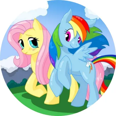 Můj malý pony – Rainbow Dash a Fluttershy – jedlý papír na dort