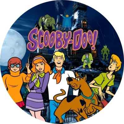 Scooby Doo – parta u strašidelného domu – jedlý papír na dort