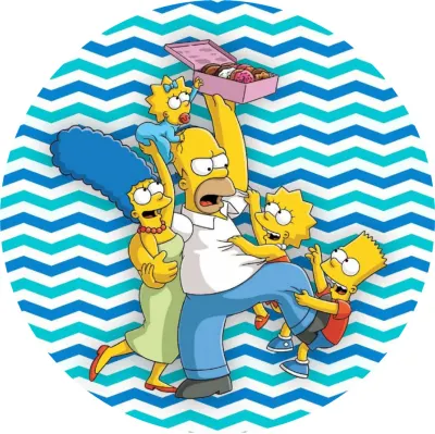 Simpsonovi – boj o krabici donutů, vlnky – jedlý papír na dort
