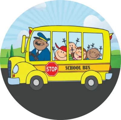 Školní autobus – jedlý papír na dort