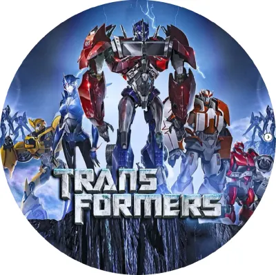 Transformers – Optimus Prime, Bumblebee a blesky – jedlý papír na dort