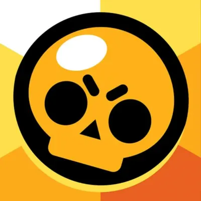 Brawl Stars – žlutá lebka s paprsky – jedlý papír na dort