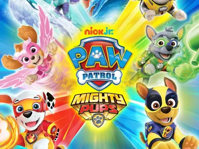 Paw Patrol – Mighty Pups se superschopnostmi – obdélníkový jedlý papír na dort
