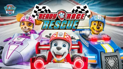 Paw Patrol – Ready Race Rescue se šachovnicí – obdélníkový jedlý papír na dort