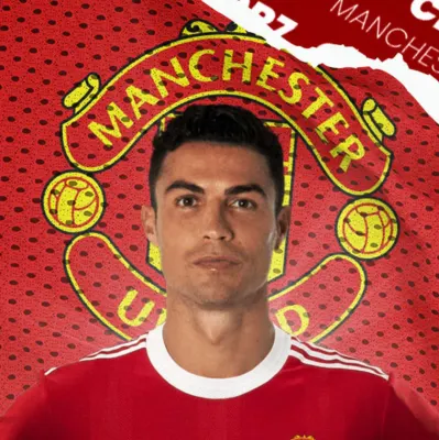 Ronaldo – Manchester United v dresu se znakem – obdélníkový jedlý papír na dort