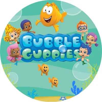 Bubble Guppies – parta v tyrkysových hlubinách – jedlý papír na dort