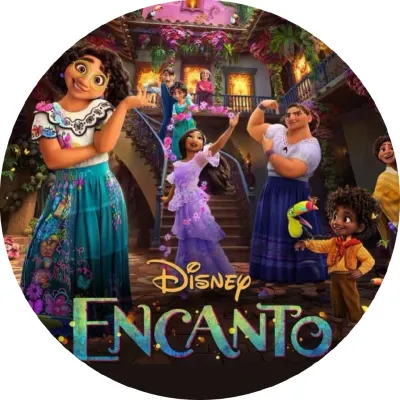 Encanto – Mirabel, Luisa, Isabela a Antonio – jedlý papír na dort