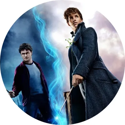 Fantastická zvířata – Mlok a Harry Potter – jedlý papír na dort
