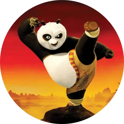 Kung Fu Panda – Po na skále při západu slunce – jedlý papír na dort