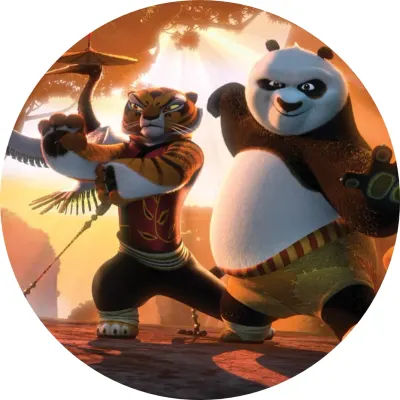 Kung Fu Panda – Po, Tygřice a Jeřáb – jedlý papír na dort