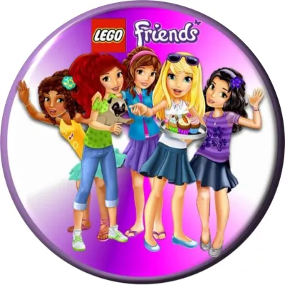Lego Friends – Kamarádky s cupcaky a mopslíkem – jedlý papír na dort