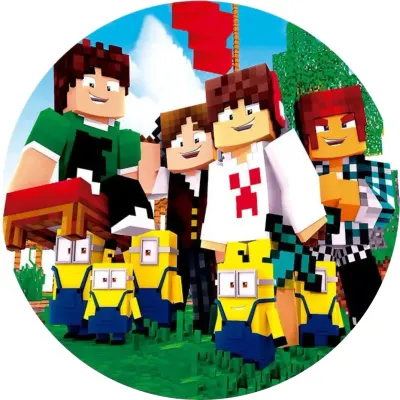 Minecraft – Mimoni – jedlý papír na dort