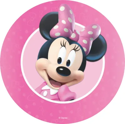 Minnie – zvědavý pohled a mašličky – jedlý papír na dort