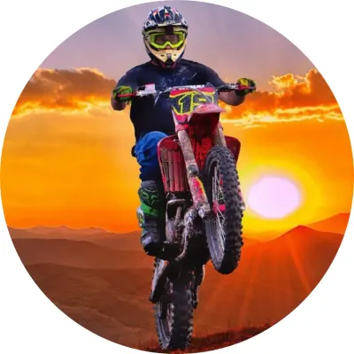 Motorka cross – jedlý papír na dort
