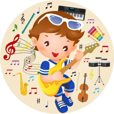 Muzikant – Hudba – jedlý papír na dort