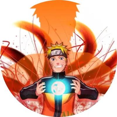 Naruto – modrá energetická koule a plameny – jedlý papír na dort