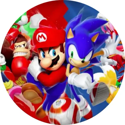 Super Mario a Sonic – jedlý papír na dort