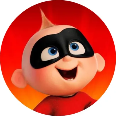 Úžasňákovi – usměvavé miminko Jack-Jack – jedlý papír na dort