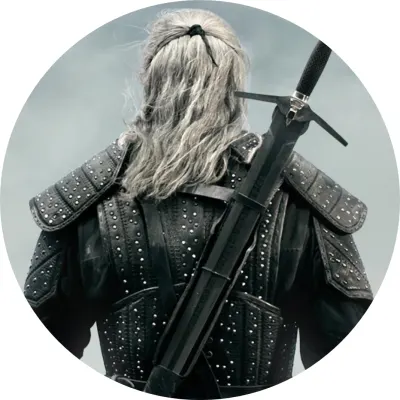 Witcher – Zaklínač – Geralt ze zad v mlze – jedlý papír na dort