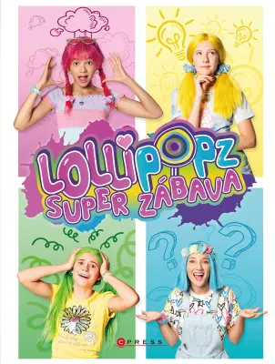 Lollipopz – čtyři pole, nápis Super zábava – obdélníkový jedlý papír na dort