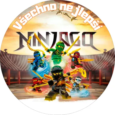 Lego Ninjago – Všechno nejlepší – jedlý papír na dort