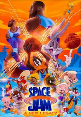 Basketbal – Space Jam – obdélníkový jedlý papír na dort