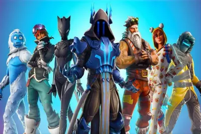 Fortnite – ledový bojovník a sněžný muž – obdélníkový jedlý papír na dort