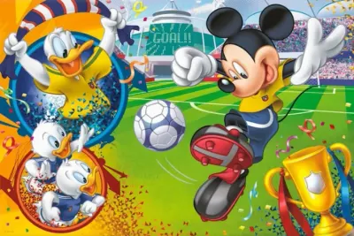 Fotbal – Disney – obdélníkový jedlý papír na dort