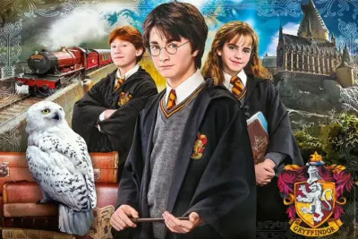 Harry Potter – trio, Bradavice a lokomotiva – obdélníkový jedlý papír na dort