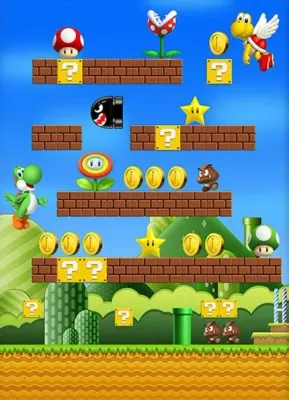 Super Mario – obdélníkový jedlý papír na dort