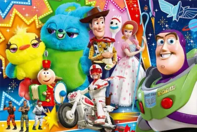 Toy Story – Buzz Rakeťák, Woody a Duke Caboom – obdélníkový jedlý papír na dort