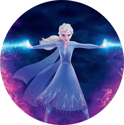 Frozen – kouzlící Elsa v temné mystické mlze – jedlý papír na dort