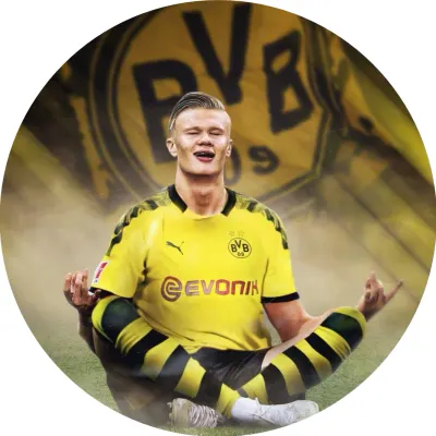 Erling Haaland – zenová pozice v dresu BVB – jedlý papír na dort