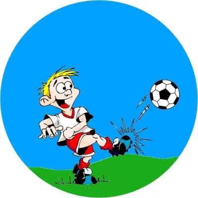 Fotbalista – blonďatý chlapec na trávníku – jedlý papír na dort
