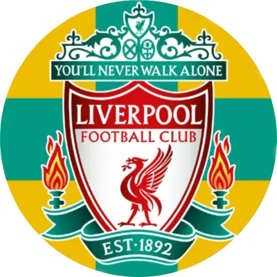 Liverpool – Green and Yellow – jedlý papír na dort