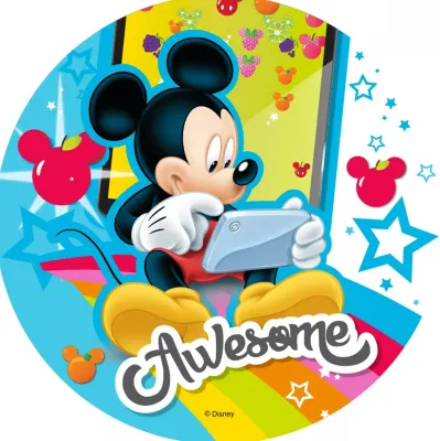 Mickey Mouse – Awesome – jedlý papír na dort