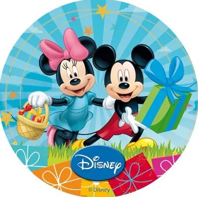Mickey a Minnie – Dárečky – jedlý papír na dort