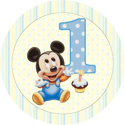 Mickey – 1. narozeniny – jedlý papír na dort