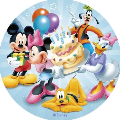 Mickey Mouse – Narozeniny – jedlý papír na dort