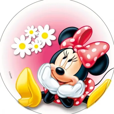 Minnie – Květinka – jedlý papír na dort