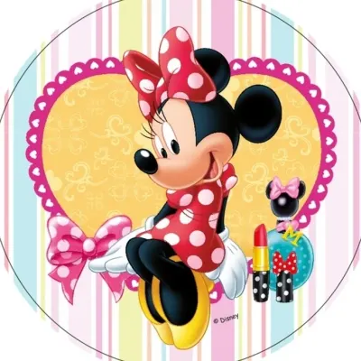 Minnie – Srdíčko – jedlý papír na dort