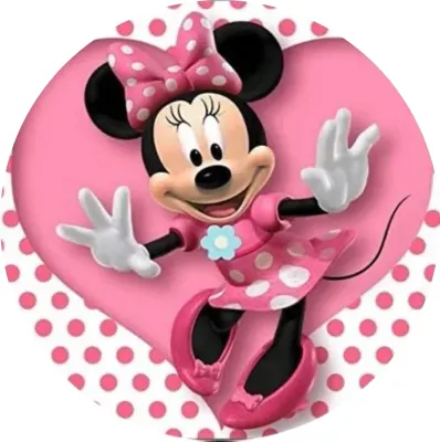 Minnie – srdíčko s puntíky – jedlý papír na dort