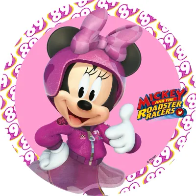 Minnie – Závodnice – jedlý papír na dort