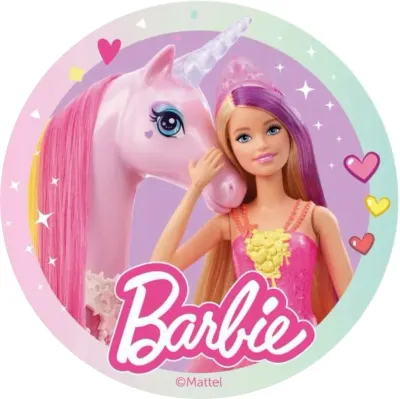 Barbie – Unicorn – jedlý papír na dort