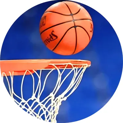 Basketbal – letící míč nad obroučkou – jedlý papír na dort